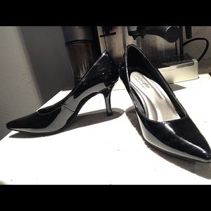 3-inch black heels - barely worn, 5.5